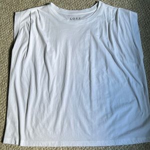 Loft - white muscle tee -XL